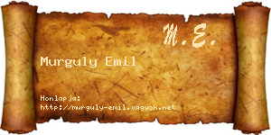 Murguly Emil névjegykártya