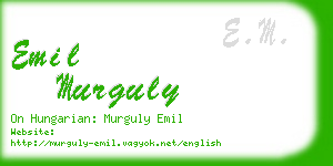 emil murguly business card